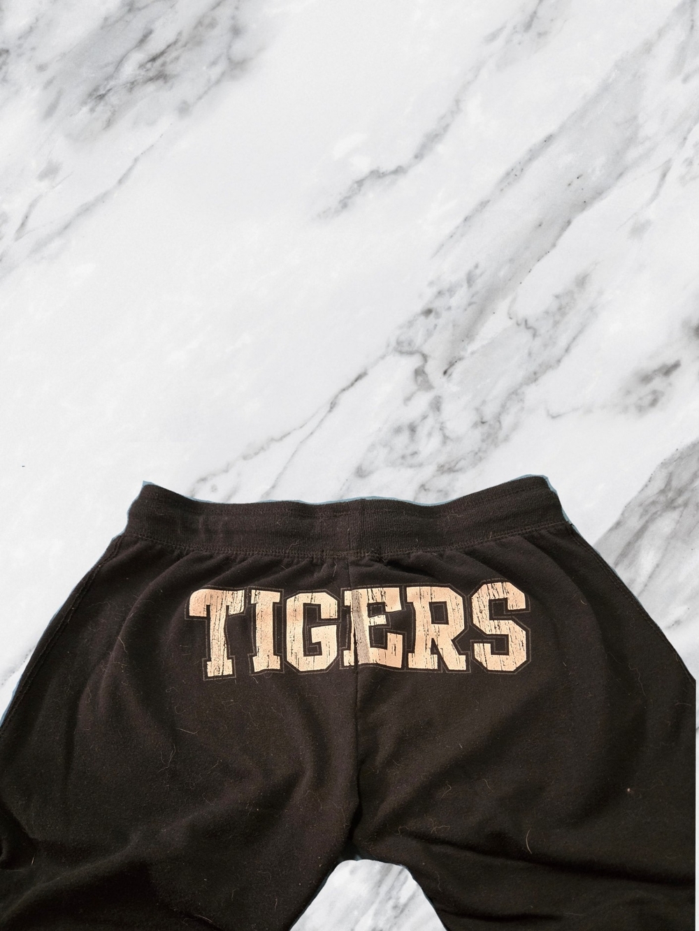 Y2K Black Boot Cut Sweatpants with 'TIGERS' Graphic